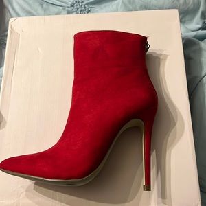 Red bootie heel